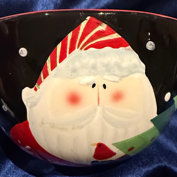 TWO Certified International Holiday Santa by Becca Barton 5 5/8" Bowls - Picture 2 of 12